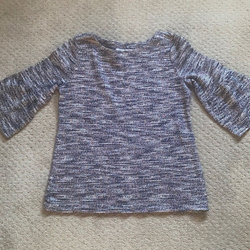LOFT Heathered 3/4 Sleeve Knit Top – Size Small